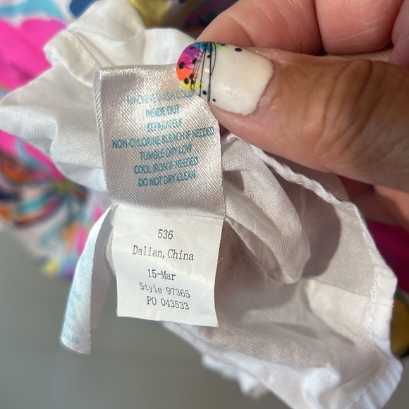 Lilly Pulitzer Dress Christine Besame Mucho‎ Women 2 smocked Poplin fit & flare - Picture 13 of 15